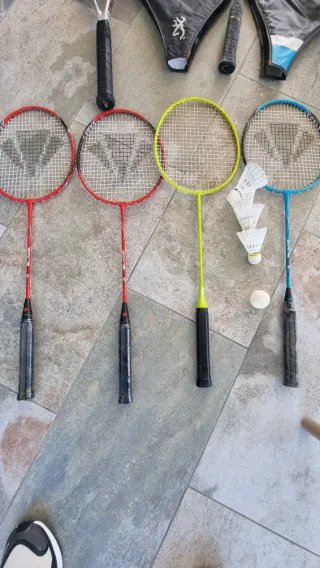 Set di racchette da tennis e badminton + accessori