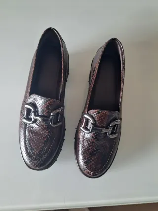 Zapatos Marrones Piel Serpiente