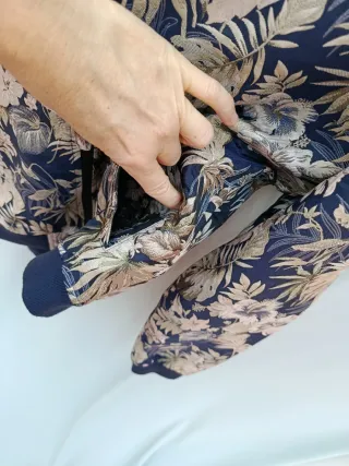 Chaqueta bomber Yerse floral azul T.XS