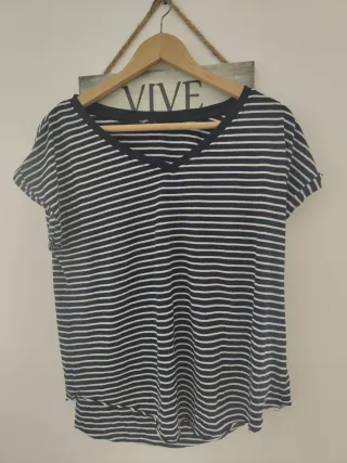 3Camiseta y blusa George negra mujer