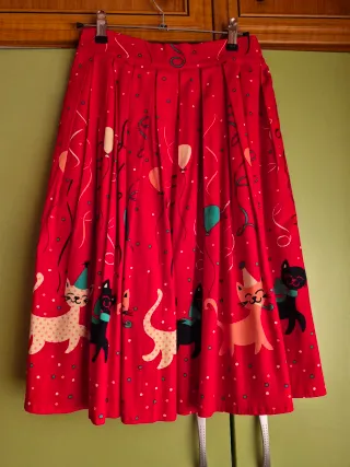 Falda capa gatos y globos Talla XS