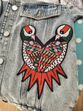 Cazadora vaquera Maje bordada T.36-38_40.