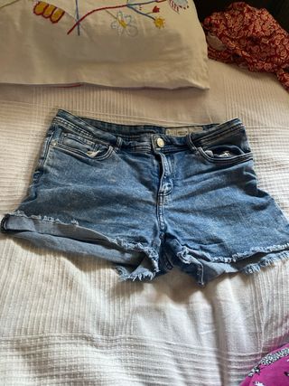 Shorts vaqueros desgastados talla 36 Mujer