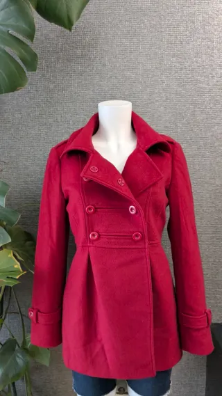 Abrigo lana Etiem mujer rojo