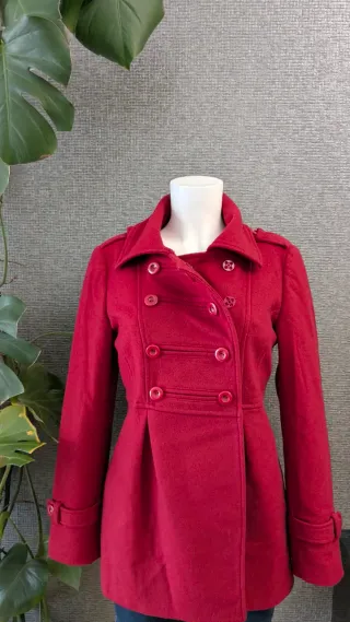 Abrigo lana Etiem mujer rojo