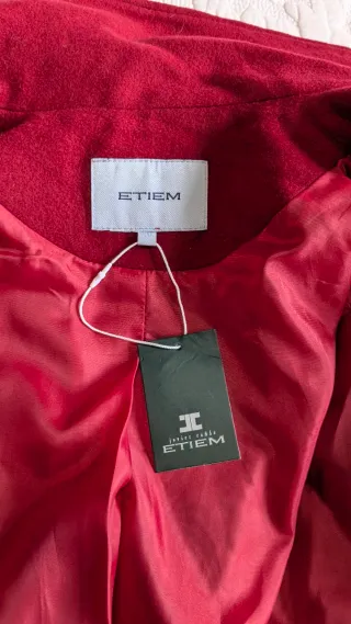 Abrigo lana Etiem mujer rojo