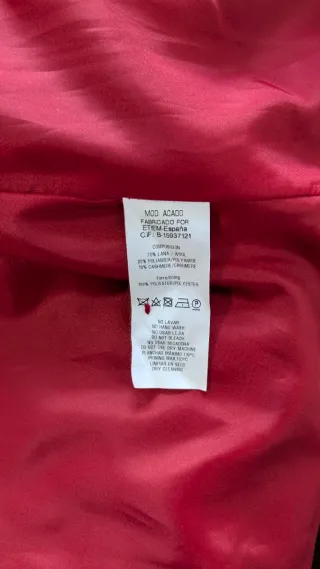 Abrigo lana Etiem mujer rojo