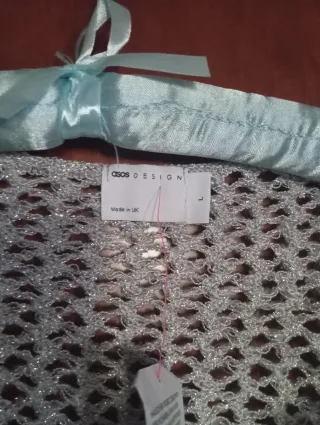 Jersey plateado brillante talla única