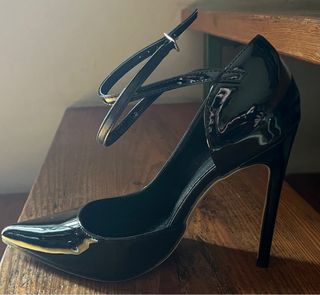 Scarpe tacco donna nere lucide