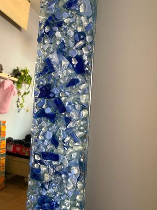 Espejo Fusing Azul y Transparente