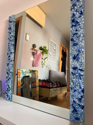 Espejo Fusing Azul y Transparente