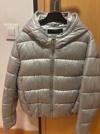 Plumífero Plateado con Capucha Lefties Talla L