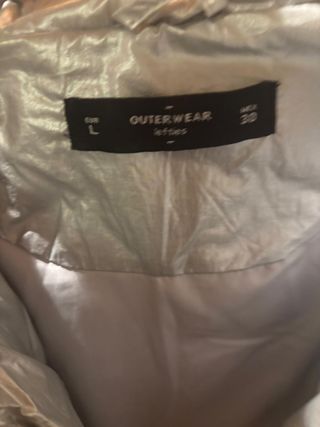 Plumífero Plateado con Capucha Lefties Talla L