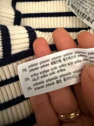 Jersey Cuello Barco Rayas Blanco y Negro