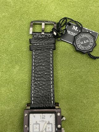 Orologio Cronografo Uomo M&M Quadrato Nero Bianco