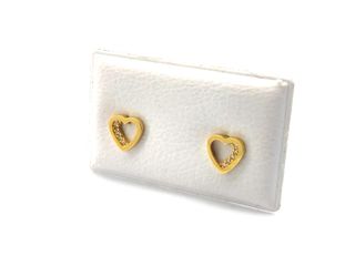 E1803902-103 Aros Corazón Oro 18k con Circonitas