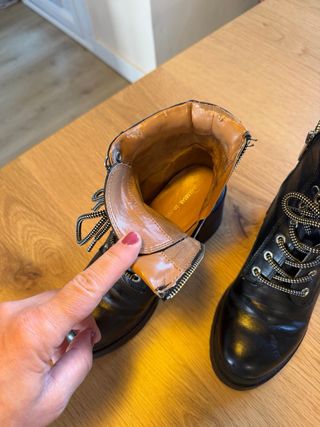 Botín negro chica con cremallera