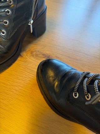 Botín negro chica con cremallera