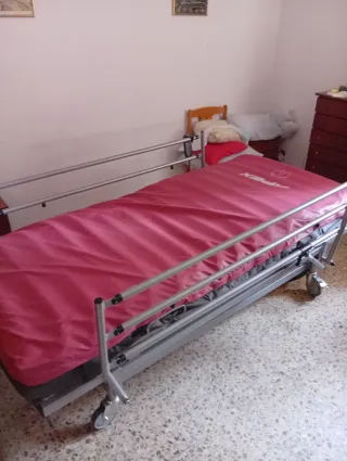 Cama articulada hospital con colchón