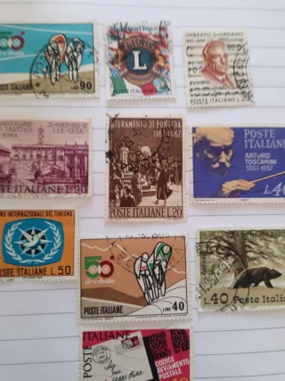 10 Francobolli Italiani 1967 Usati
