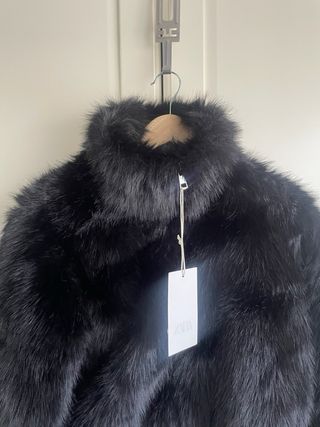 Abrigo corto de pelo ZARA