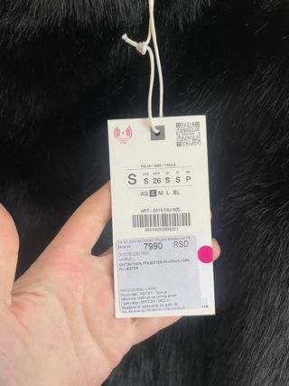 Abrigo corto de pelo ZARA