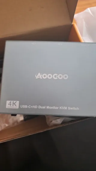 Switch KVM AooCoo Dual Monitor 4K USB-C HDMI