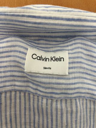 Camisa Calvin Klein Rayas Azul Blanco