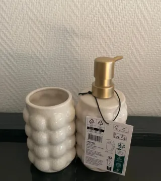 Set 2 Dispenser Ceramica Bianchi Oro