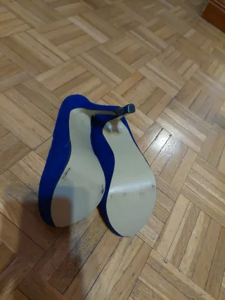 Zapatos de tacón azul para boda, eventos, fiesta..