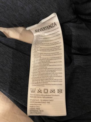 Fascia neonato bebè da 3,5 kg a 15 Kg. Tenuta bene