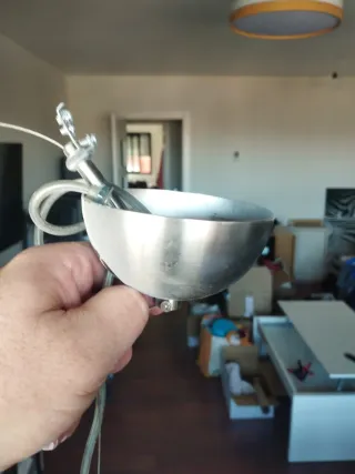 Lámpara de techo tela y metal