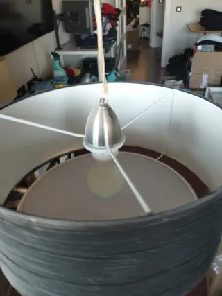 Lámpara de techo tela y metal