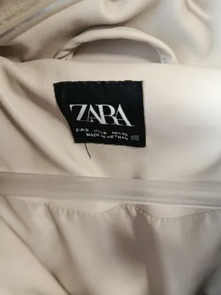 Plumífero Zara Beige Talla M