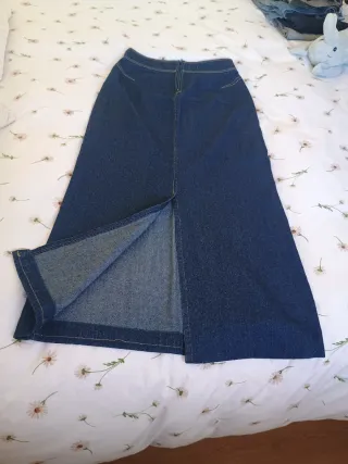 Falda vaquera larga Zara