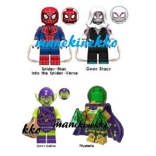 4 Minifigure Spiderman Goblin Mysterio tipo Lego
