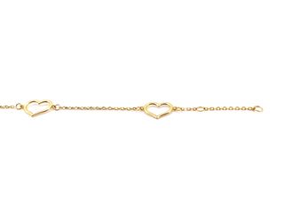 E1805179-110 Pulsera Oro 18k Corazones