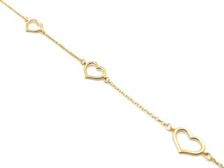E1805179-110 Pulsera Oro 18k Corazones