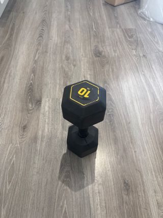 Mancuerna 10kg Hexagonal Negra