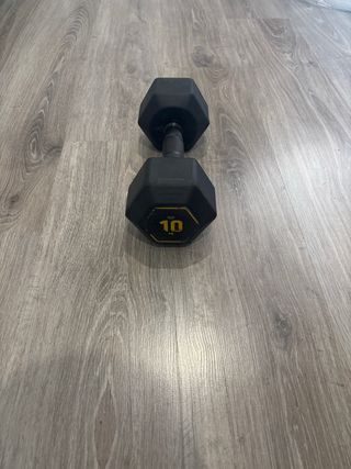 Mancuerna 10kg Hexagonal Negra
