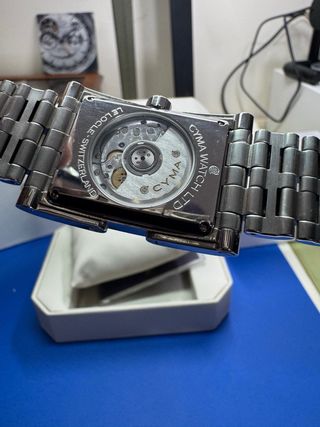 Reloj Cyma Automático Mujer Plata y Nácar