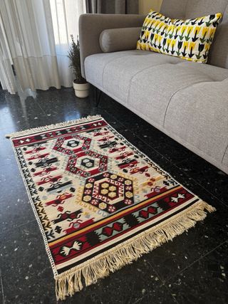 Tappeto Kilim in Cotone Etnico Vintage 60x90