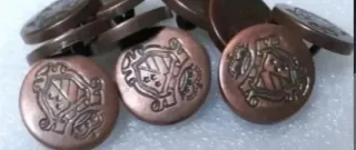 Lote 10 botones metal- 7 modelos