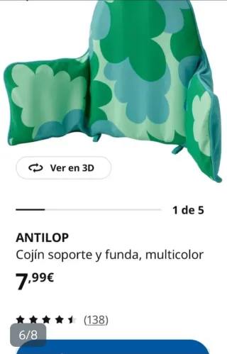 Trona alta IKEA Antilop con bandeja y reposapies