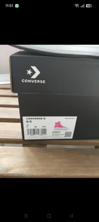 Converse plataforma fucsia