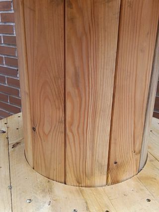 Mesa Bobina Madera y Cristal