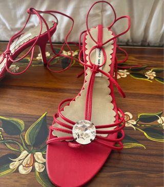 Sandalias Pedro Miralles Rojas con Joya