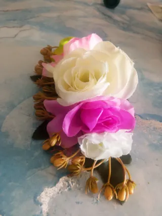 Tocado Flamenca Flores 19 cm