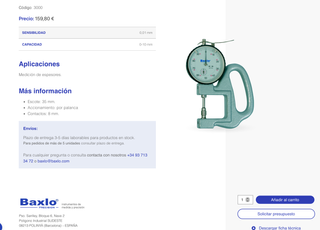 Gramador Papel Baxlo Micrómetro Precisión 3000