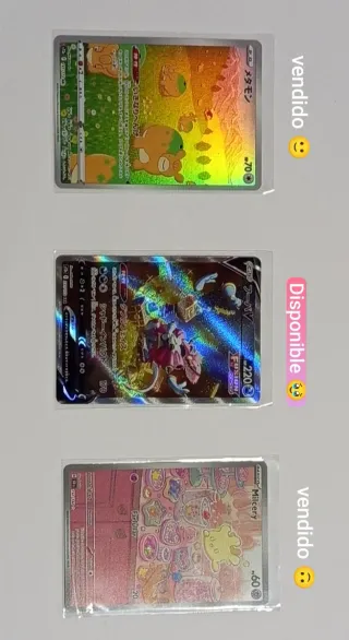 Cartas Pokémon Metamon, Gengar, Milcery